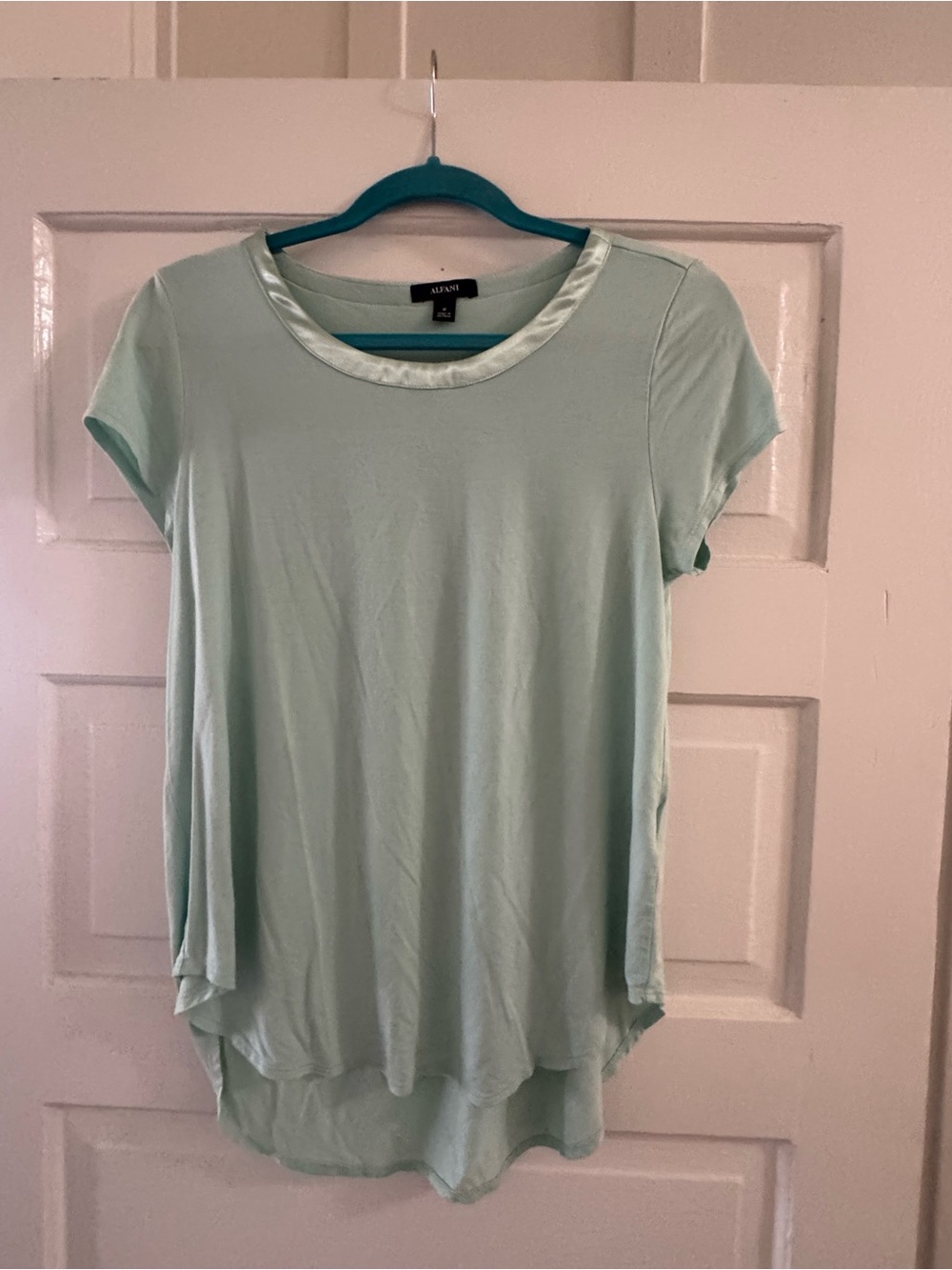 Alfani Mint Green Short Sleeve Shell Top